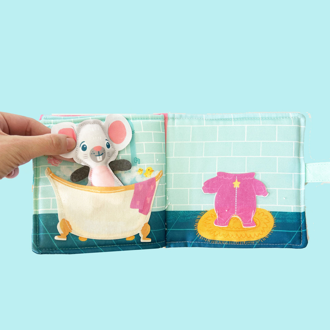 Vamos a bañarmos - Mini libro de escenas de tela sensorial Vamos a bañarmos - Mini libro de escenas de tela sensorial